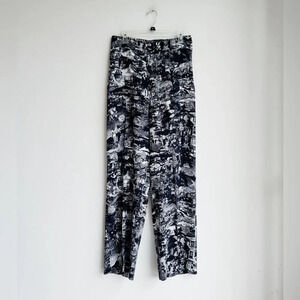 Faconnable Black and White Patterned Trousers